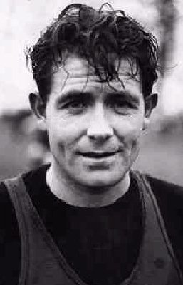 Ron Barlow pictured after the finish of a cross country race in Sherdley Park in 1965