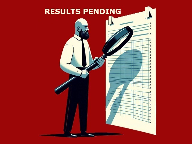 man looking for results